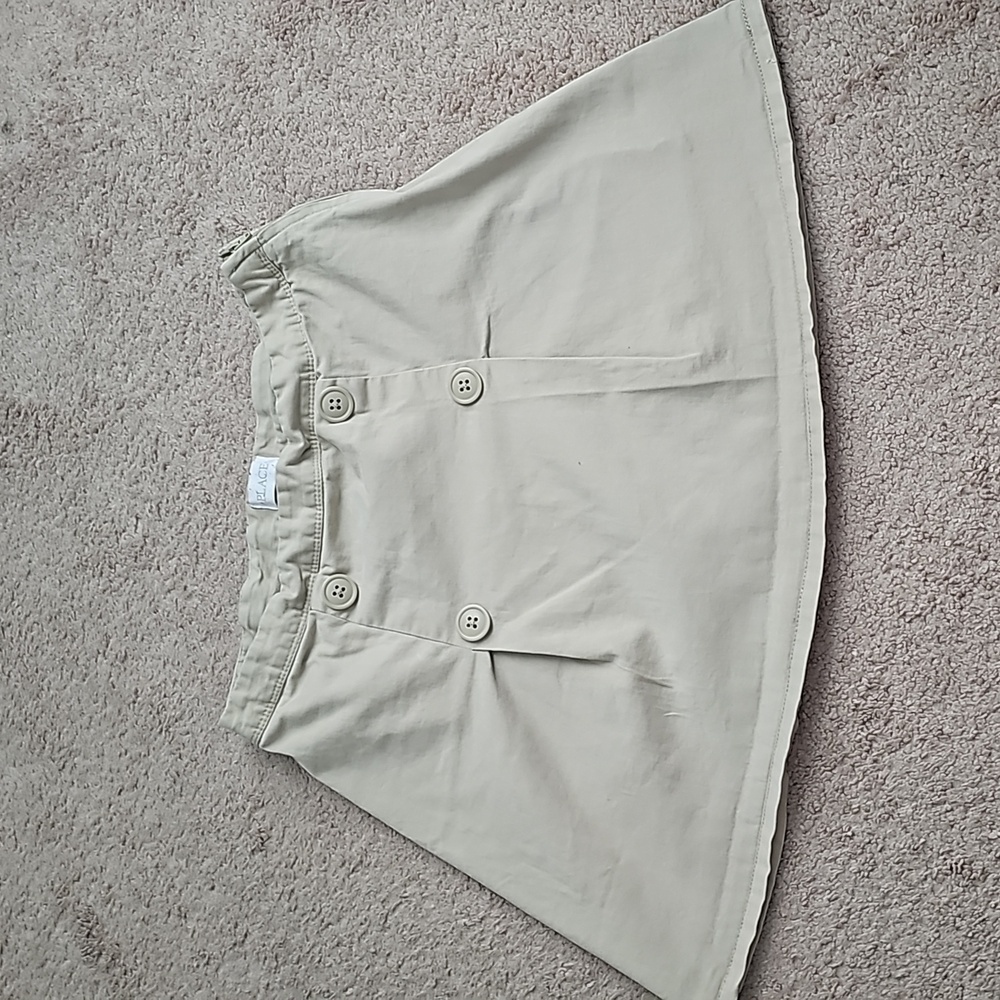 Girls khaki school uniform skort